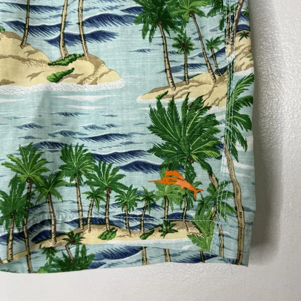 Tommy Bahama Swim Trunks Mens Small Blue Tropical Island Floral Lined Beach